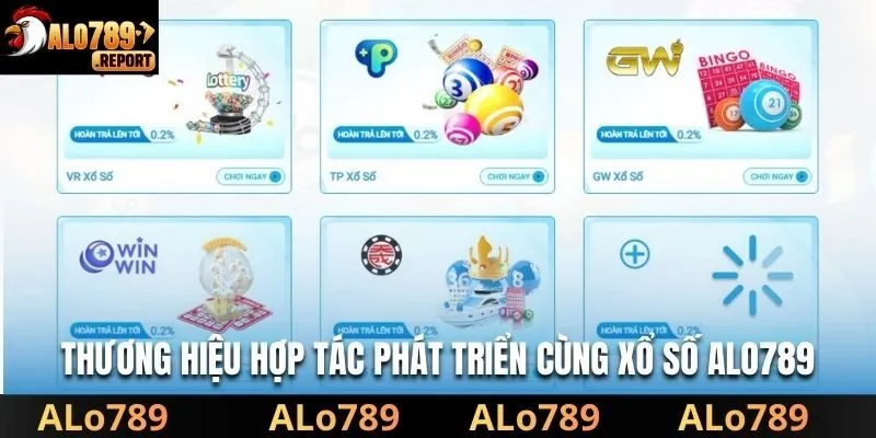 Thương hiệu hợp tác phát triển cùng xổ số Alo789